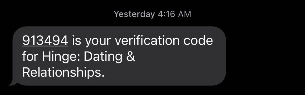 Verifieer de Hinge SMS-code