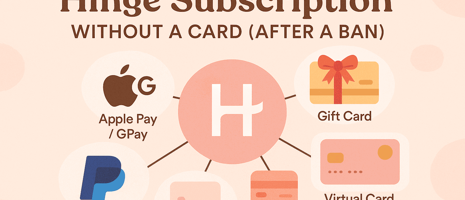 5 manieren om een Hinge abonnement te kopen zonder kaart (na een verbod)