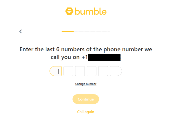 Warum sendet Bumble den Verifizierungscode-Aufruf nicht?