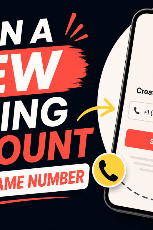 Como criar uma nova conta no Dating app com o mesmo número de telefone