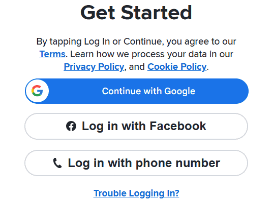 Kun je Facebook- of Google-login gebruiken om het te omzeilen?