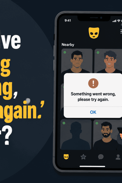 How to solve “Something went wrong, please try again.” on Grindr